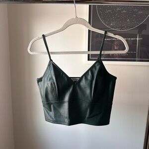 Dark Green Going Out Top